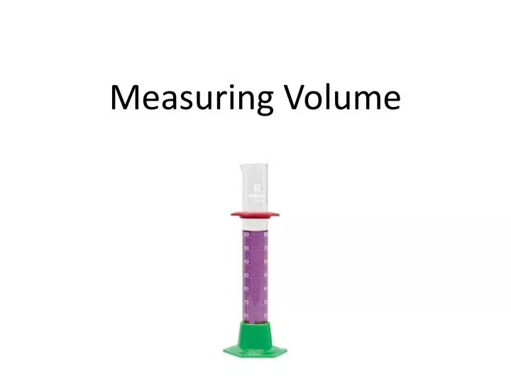 measuring volume