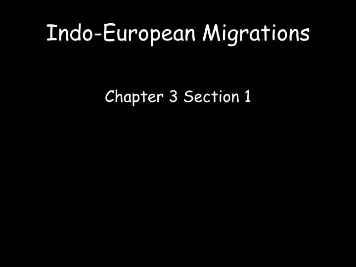 indo european migrations