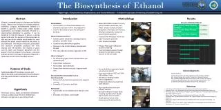 The Biosynthesis of Ethanol