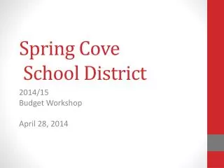 Spring Cove School District