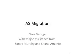 AS Migration