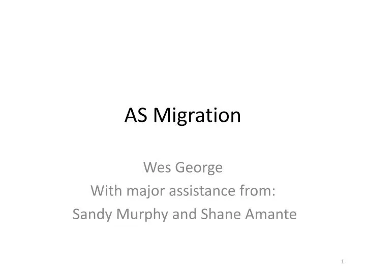 as migration