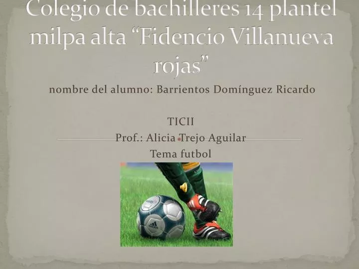 colegio de bachilleres 14 plantel milpa alta fidencio villanueva rojas