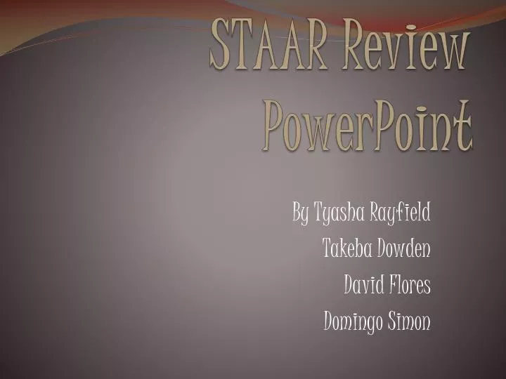 staar review powerpoint