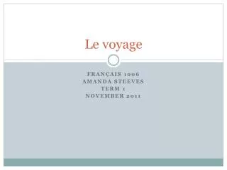 le voyage
