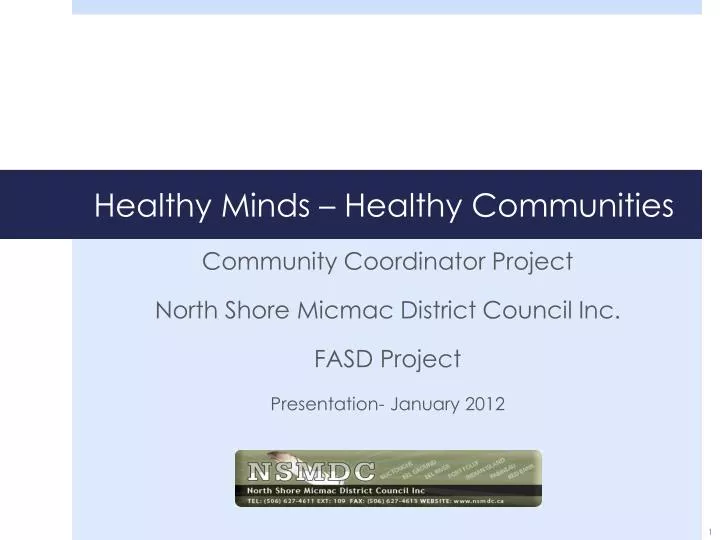 healthy minds healthy communities