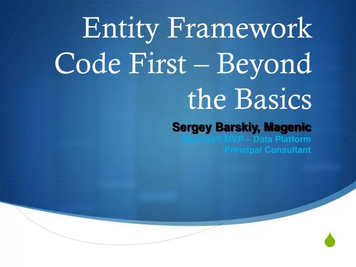 entity framework code first beyond the basics