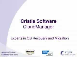 Cristie Software CloneManager