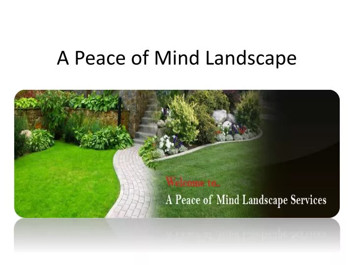 a peace of mind landscape