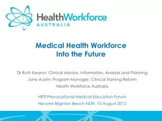 Medical Health Workforce Into the Future