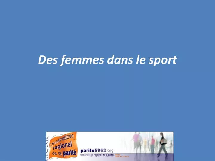 des femmes dans le sport