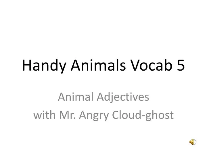 handy animals vocab 5