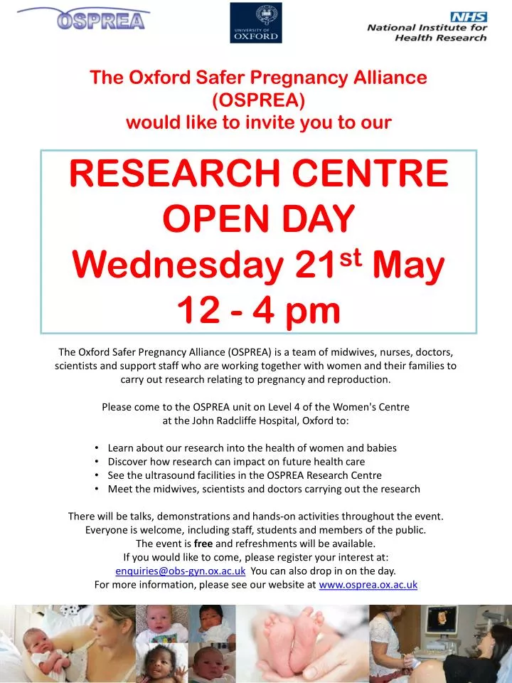 research centre open day wednesday 21 st may 12 4 pm