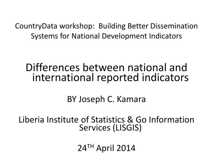countrydata workshop building better dissemination systems for national development indicators