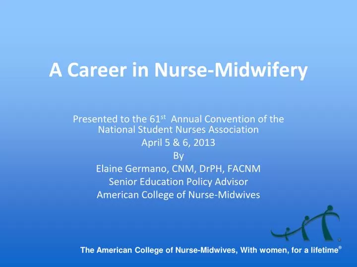 a career in nurse midwifery