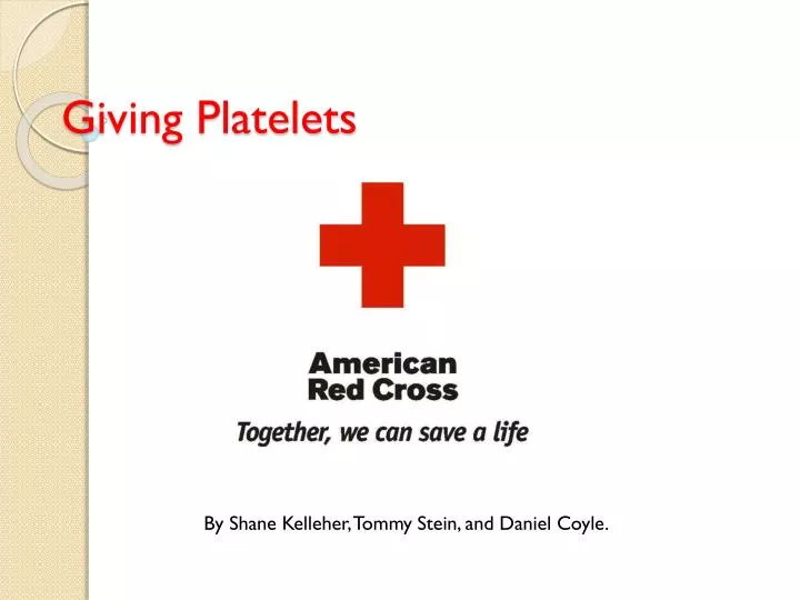 giving platelets