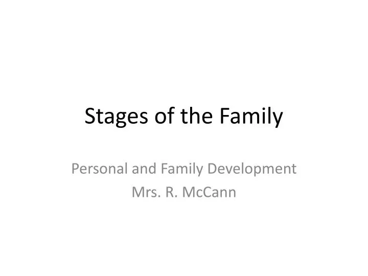 stages of the family