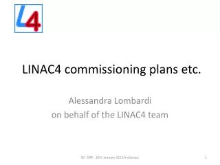 LINAC4 commissioning plans etc.