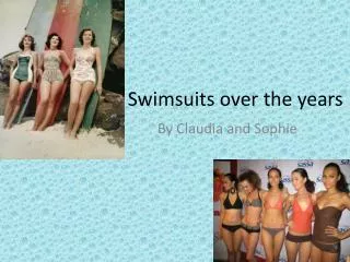 Swimsuits over the years