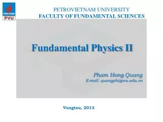 Fundamental Physics II