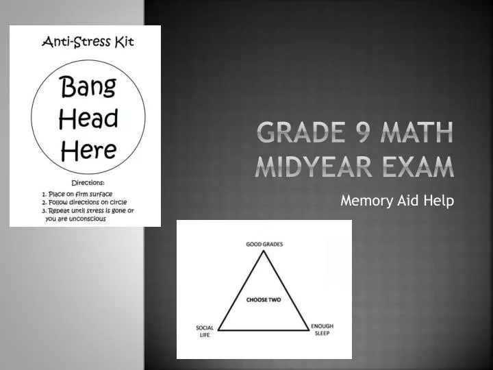 grade 9 math midyear exam