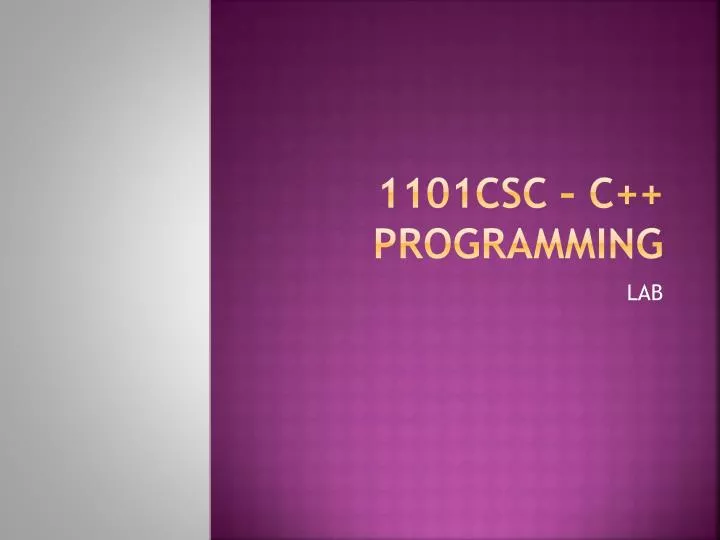 1101csc c programming