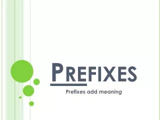 pre fixes