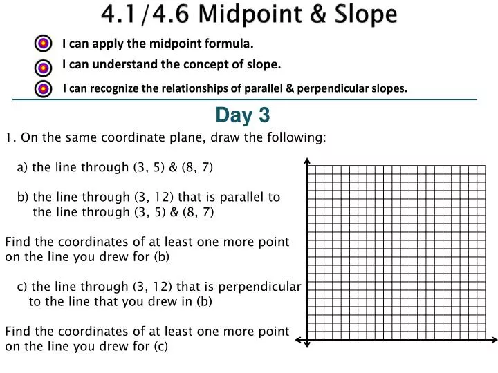4 1 4 6 midpoint slope