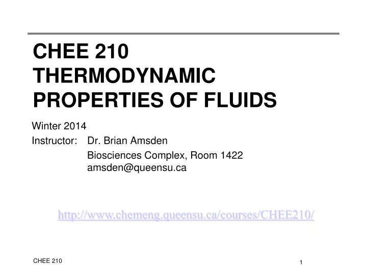 chee 210 thermodynamic properties of fluids