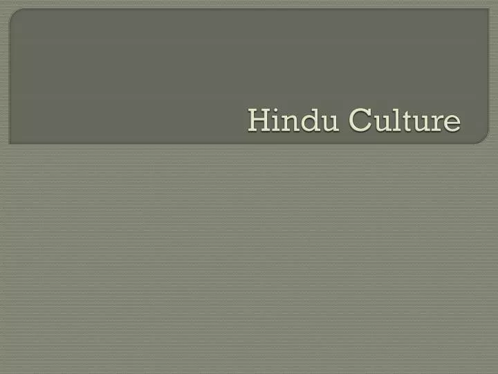 hindu culture