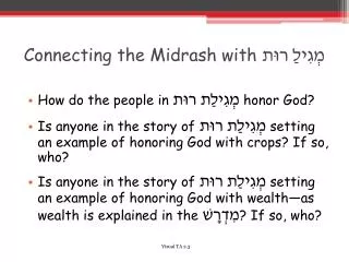connecting the midrash with