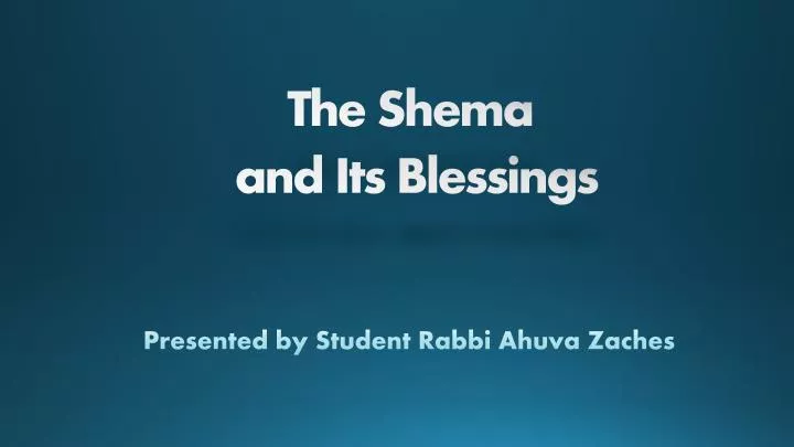 presented by student rabbi ahuva zaches