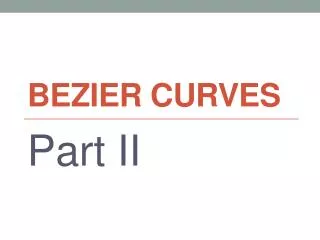 Bezier Curves