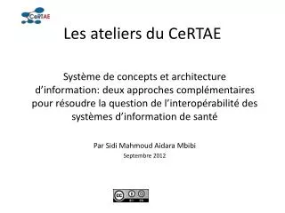 les ateliers du certae