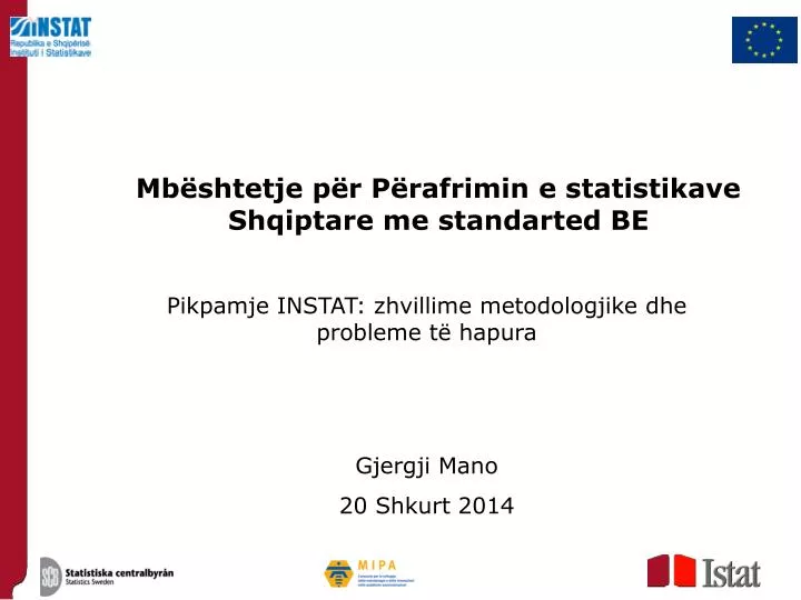 mb shtetje p r p rafrimin e statistikave shqiptare me standarted be