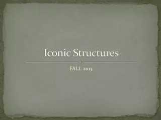 Iconic Structures