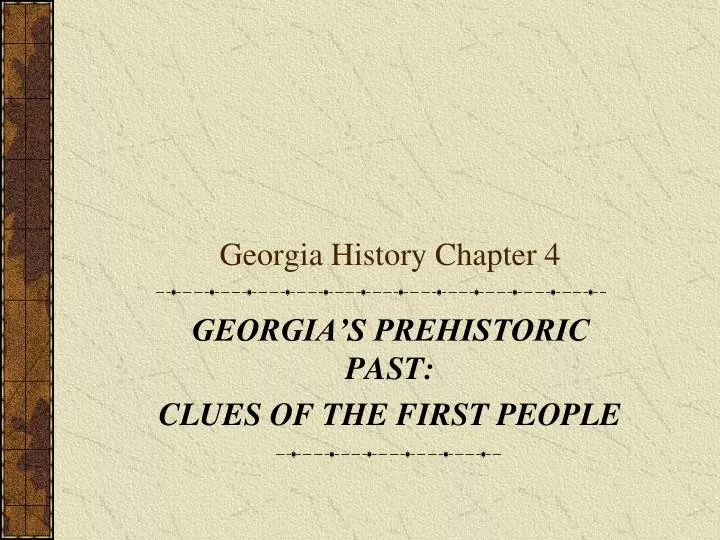 georgia history chapter 4