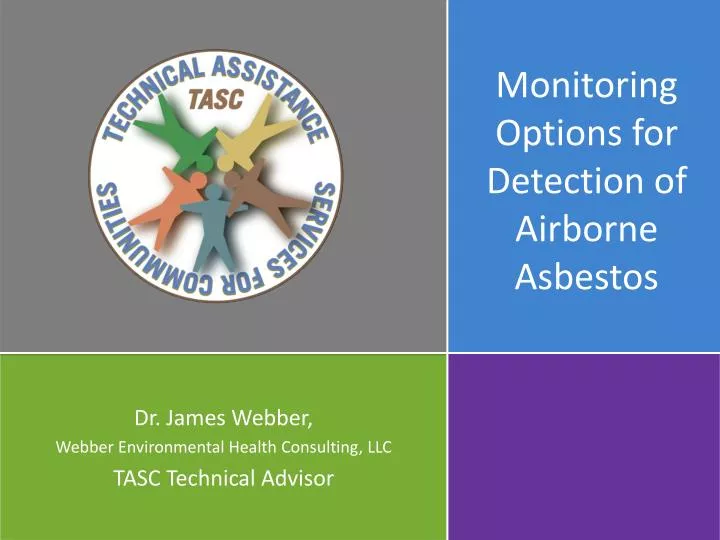 monitoring options for detection of airborne asbestos
