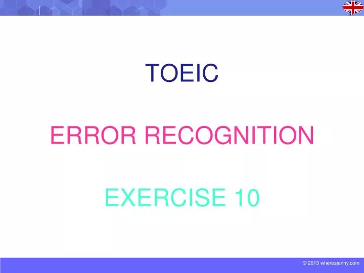 toeic error recognition exercise 10