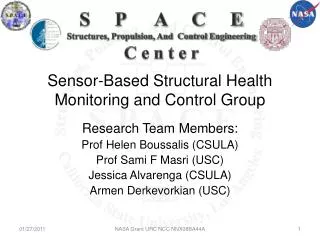 Sensor-Based Structural Health Monitoring and Control Group