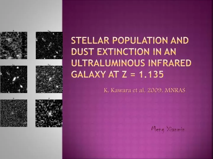 stellar population and dust extinction in an ultraluminous infrared galaxy at z 1 135