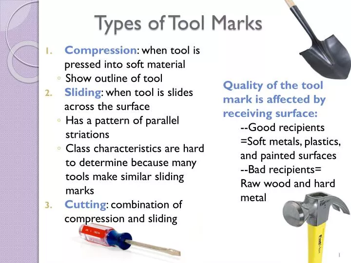 types of tool marks