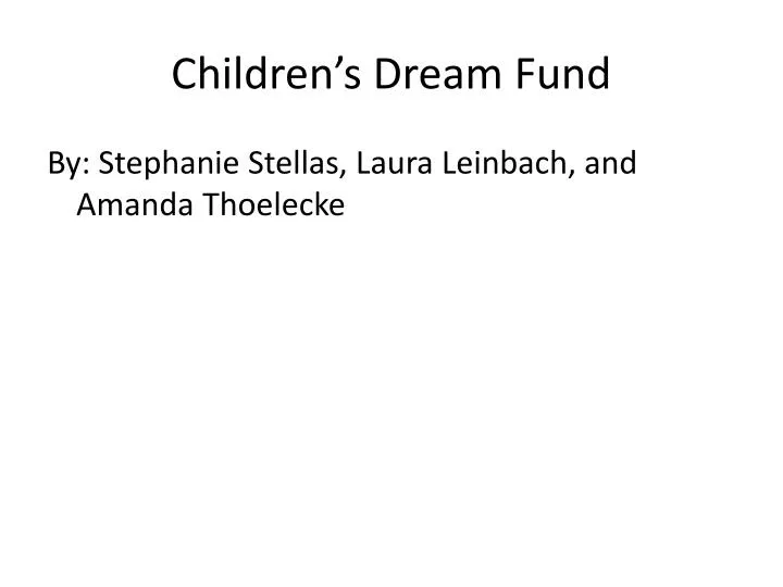 children s dream fund