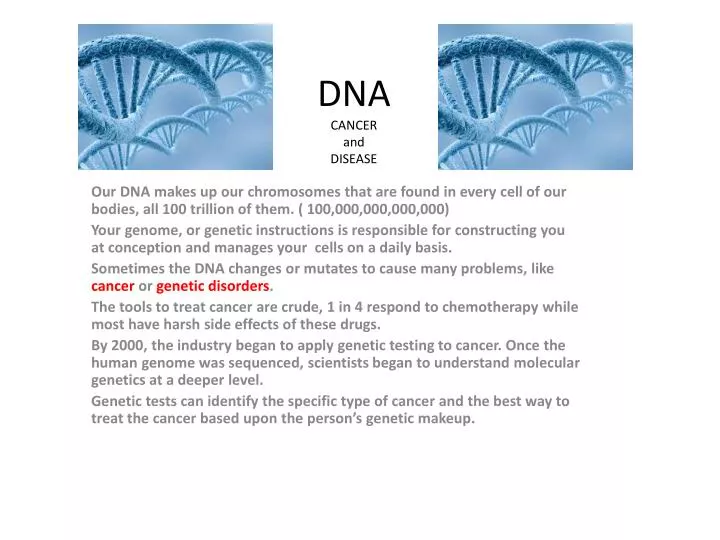 dna cancer and disease