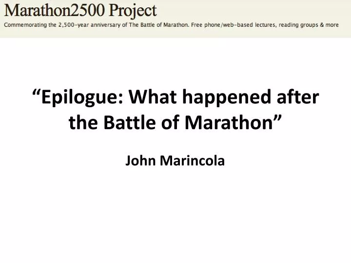 epilogue what happened after the battle of marathon