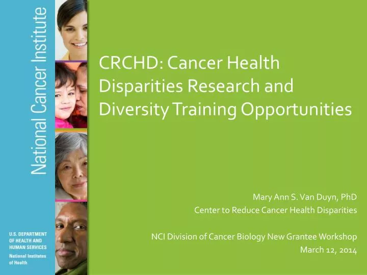 crchd cancer health disparities research and diversity training opportunities