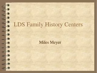 LDS Family History Centers