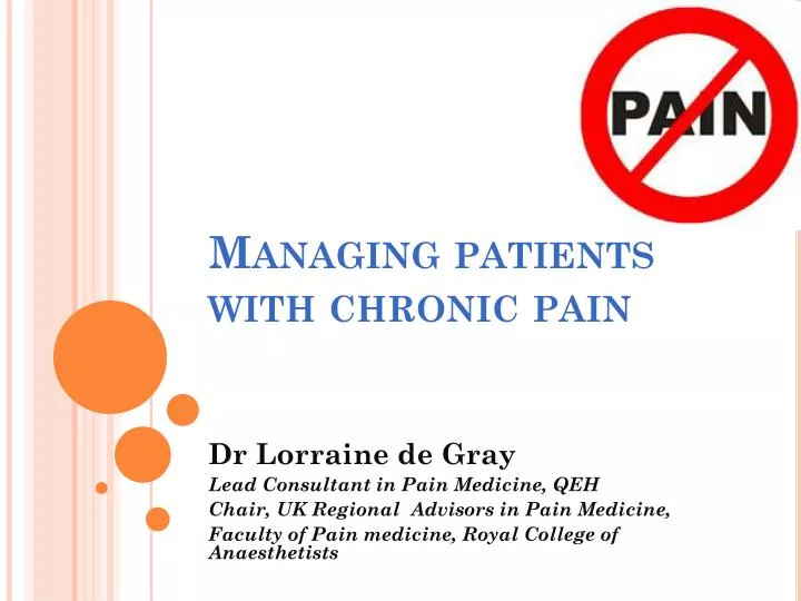 managing patients with chronic pain