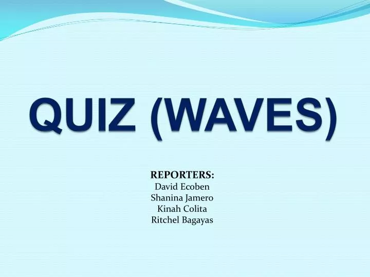 quiz waves