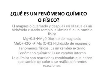 qu es un fen meno qu mico o f sico